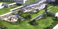 Zelenou, certifikovanou budovou je aj administratívno-obchodný komplex Central v Bratislave. Na streche má park prístupný verejnosti